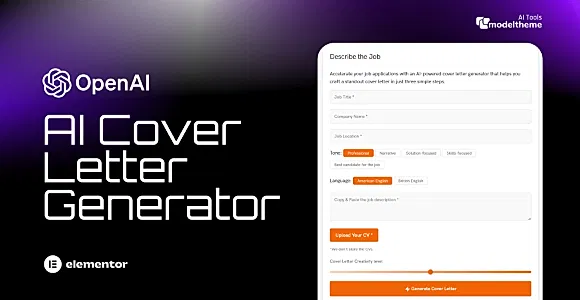 AI Cover Letter Generator WordPress Plugin