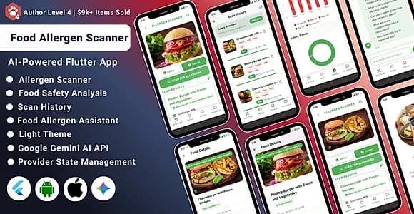 AI Food Allergy Scanner Flutter App | Allergy Tracker App