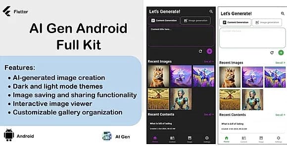 AI Image and AI Content Generator Android App Full Kit