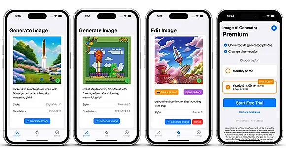 AI Image Generator Stability AI - SwiftUI iOS Full Application