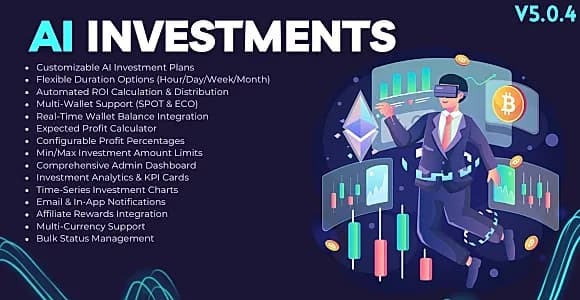 AI Investments Addon For Bicrypto - Crypto Investment & Subscription - HYIP