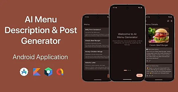 AI Menu & Social Post Generator – Android Native (Jetpack Compose) | OpenAI API | MVVM