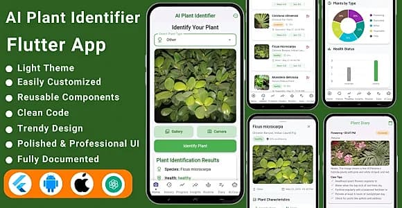 AI Plant Identifier Flutter App | Plant Care & Recognition