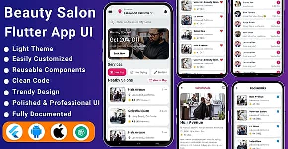 AI-Powered Beauty Salon Booking App Template Flutter | Hair Salon App | Saloon App