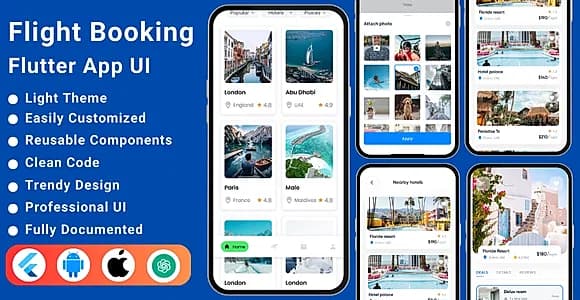 AI-Powered Flight Booking Flutter App Template | Flight Ticket Booking | Flight App