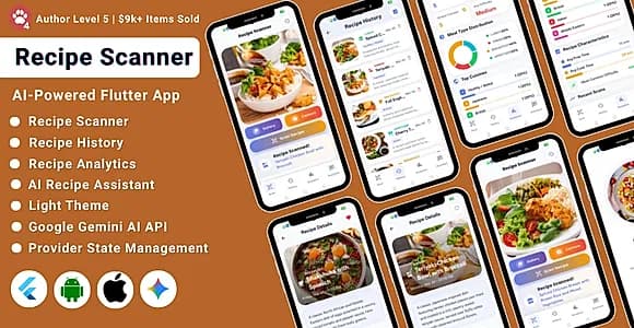 AI-Powered Recipe Scanner Flutter App | Food Recognition & Nutrition