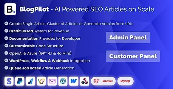 AI SEO Blog Article Generator - Laravel PHP Script with ChatGPT