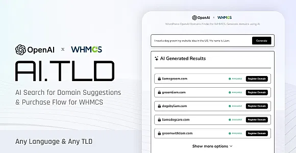 AI.TLD - WordPress OpenAI Domains Finder for WHMCS WordPress Plugin