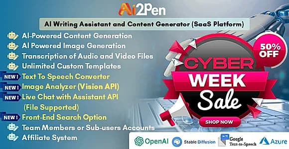Ai2Pen – AI Writing Assistant and Content Generator (SaaS Platform)