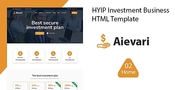 Aievari -  HYIP Investment Business HTML Template