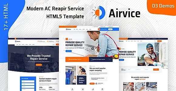 Airvice - AC Repair Services HTML5 Template