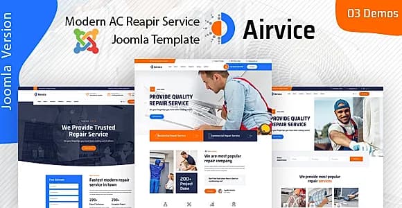 Airvice - AC Repair Services Joomla Template