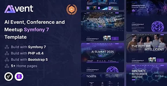 Aivent - AI Event, Conference and Meetup Symfony Template