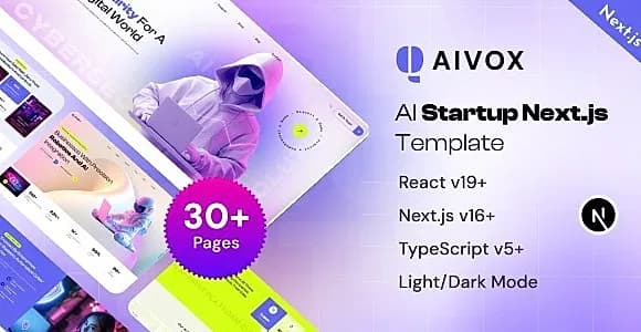 Aivox – AI Startup React Next.js Template