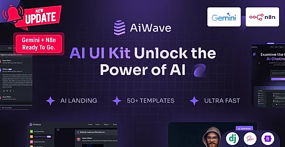 Aiwave – Django 5 - AI SaaS Website + Dashboard UI Kit