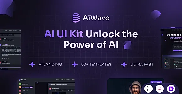 Aiwave - Flask - AI SaaS Website + Dashboard UI Kit