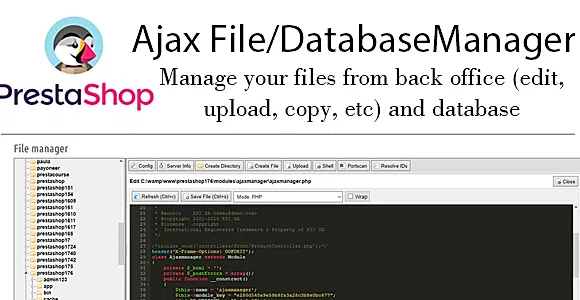 Ajax file and database manager