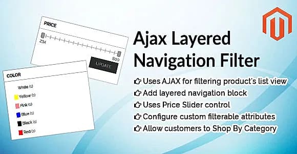 Ajax Layered Navigation Filter Magento Extension