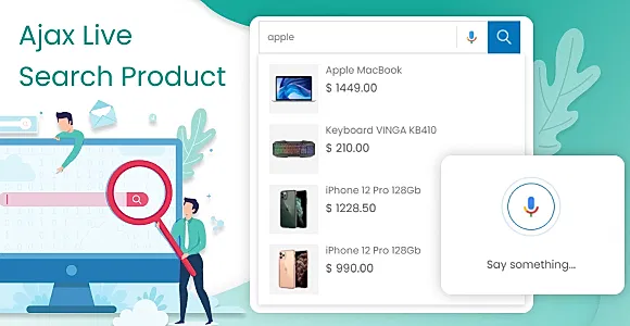 Ajax Live Search Product With Voice Search