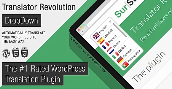 Ajax Translator Revolution DropDown WP Plugin