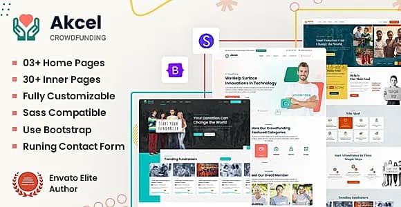 Akcel - Crowdfunding & Charity HTML5 Template