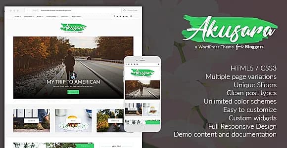 Akusara WordPress Theme