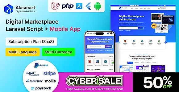 Alasmart - Digital Product Download Marketplace Laravel Script