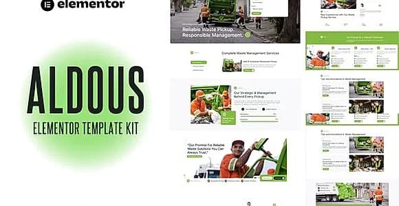 Aldous - Waste Pickup & Management Elementor Template Kit