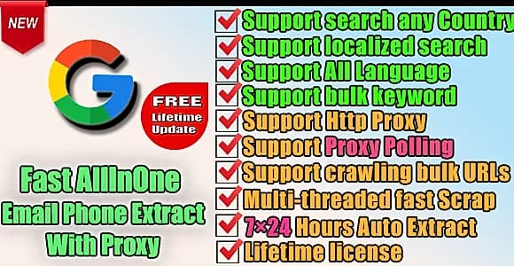 All-in-One Data Extractor & Web Scraping Tool with Proxy Support