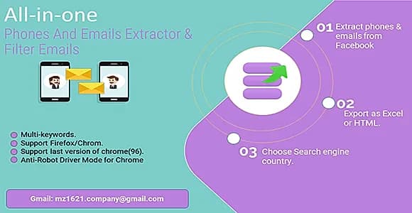 All-in-one Emails and Phones Scrapper & Extractor Pro with Multi-Keywords