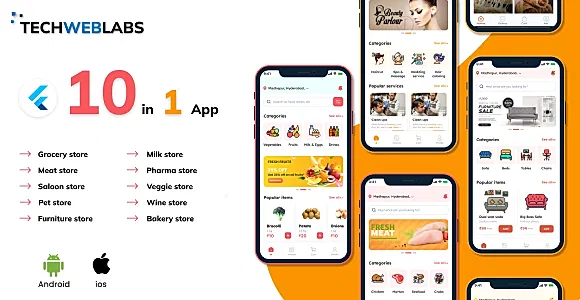 All-in-One Flutter UI Kit: 10 App Templates for Instant Development