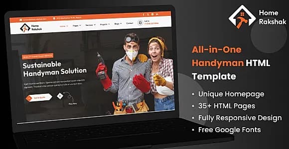 All In One Handyman & Repair Services HTML Template - Home Rakshak