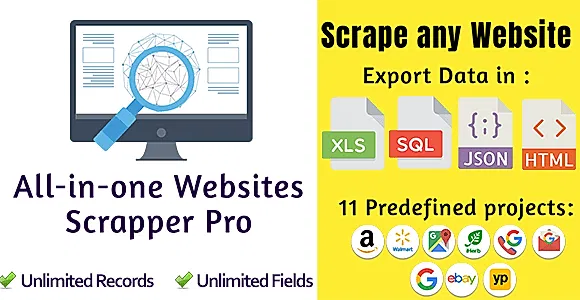 All-in-one Websites Scrapper Pro