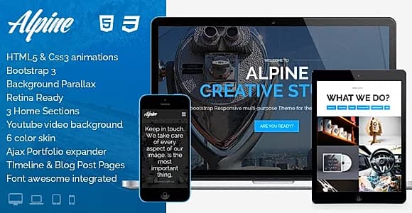 Alpine - Responsive One Page Parallax Template
