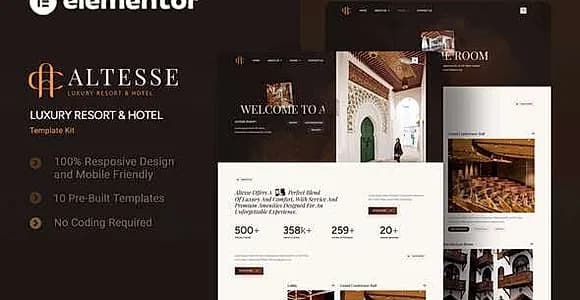 Altesse - Luxury Resort & Hotel Elementor Template Kit