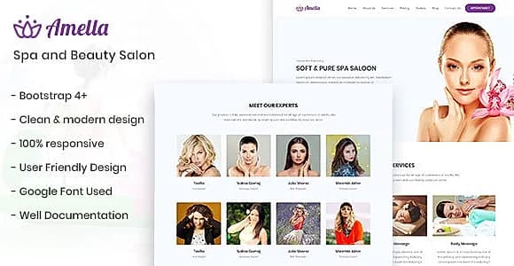 Amella - Spa and Beauty Salon Template