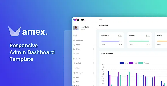 Amex - Responsive Admin Dashboard Template