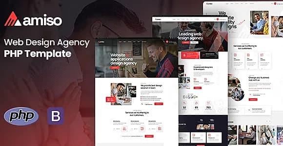 Amiso - Web Design Agency PHP Template