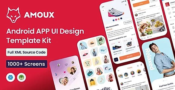 AmouX - Android Material Design UI Templates for Xamarin and Android Studio