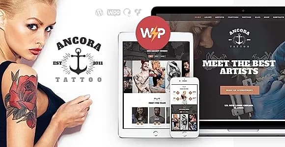 Ancora Tattoo WordPress Theme