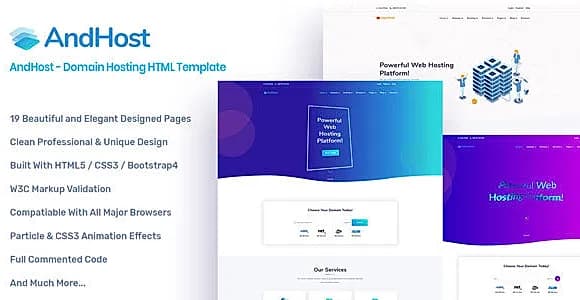 AndHost - Domain Hosting HTML Template