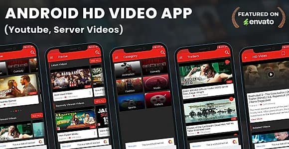 Android HD Video App (Youtube, Server Videos )