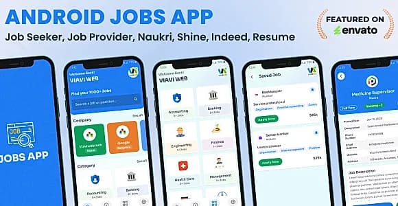 Android Jobs App (Job Seeker, Job Provider, Naukri, Shine, Indeed, Resume)
