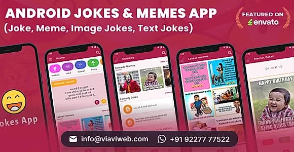 Android Jokes & Memes App (Joke, Meme, Image Jokes, Text Jokes)