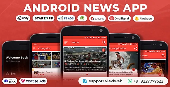 Android News Application (Simple News, Photo, Video News, Admob with GDPR)