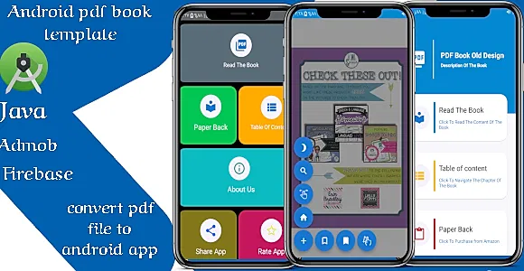 Android pdf book template with admob