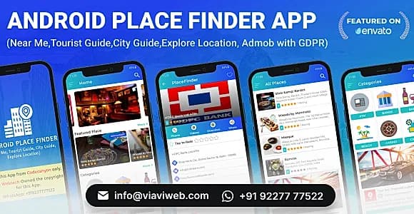 Android Place Finder (Near Me,Tourist Guide,City Guide,Explore Location, Admob with GDPR)