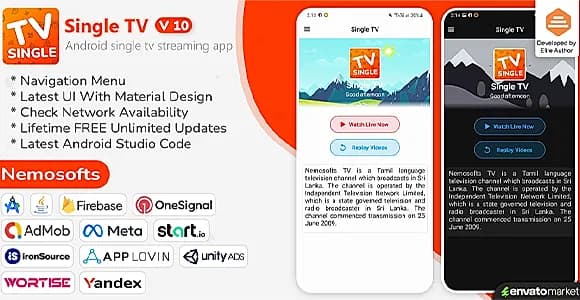 Android TV Channel - Single TV Live Streaming App