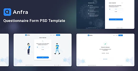 Anfra - Questionnaire Form PSD Template
