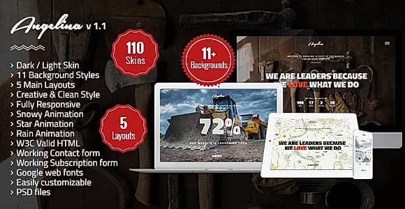 Angelina-Responsive Underconstruction Landing Page